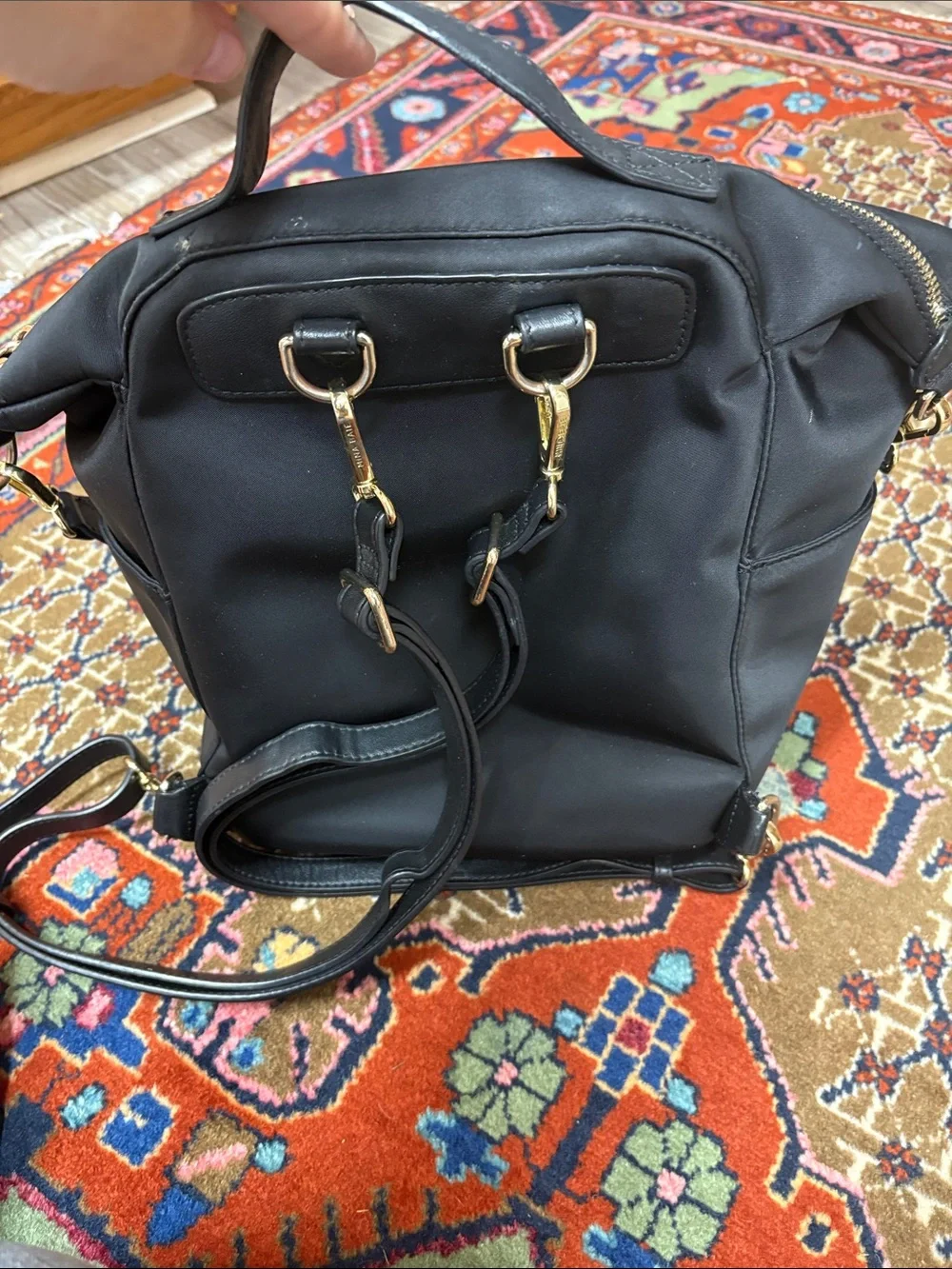Mina Baie Black Women's Baby Backpack - Sleek Everyday Nappy Bag
